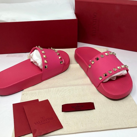 valentino slides pink